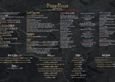 Pizza & Desserts Menu